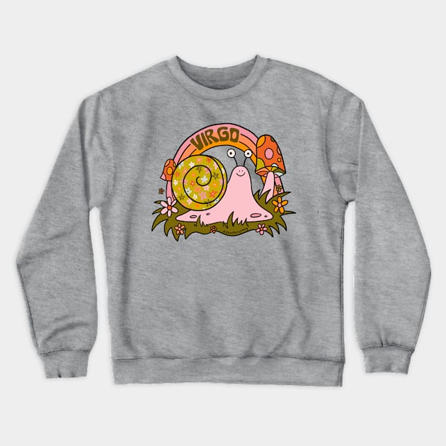 Virgo Snail Crewneck Sweatshirt by Doodle by Meg